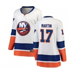 Women New York Islanders #17 Matt Martin Fanatics Branded White Away Breakaway NHL Jersey