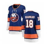 Women New York Islanders #18 Anthony Beauvillier Fanatics Branded Royal Blue Home Breakaway NHL Jersey