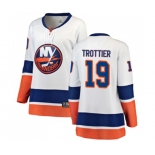 Women New York Islanders #19 Bryan Trottier Fanatics Branded White Away Breakaway NHL Jersey