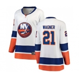 Women New York Islanders #21 Chris Wagner Fanatics Branded White Away Breakaway NHL Jersey