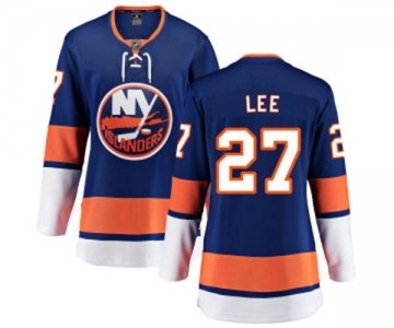 Women New York Islanders #27 Anders Lee Fanatics Branded Royal Blue Home Breakaway NHL Jersey