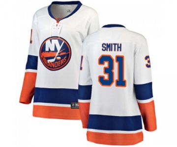 Women New York Islanders #31 Billy Smith Fanatics Branded White Away Breakaway NHL Jersey