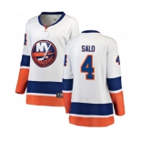 Women New York Islanders #4 Robin Salo Fanatics Branded White Away Breakaway NHL Jersey