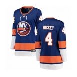 Women New York Islanders #4 Thomas Hickey Fanatics Branded Royal Blue Home Breakaway NHL Jersey