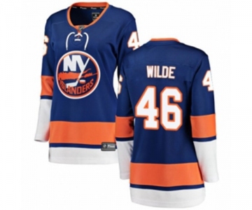 Women New York Islanders #46 Bode Wilde Fanatics Branded Royal Blue Home Breakaway NHL Jersey