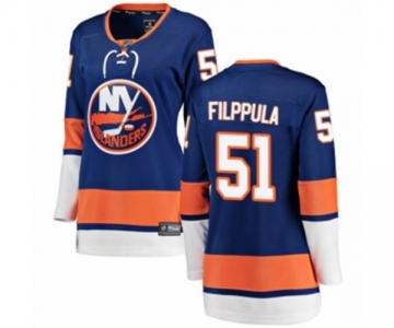 Women New York Islanders #51 Valtteri Filppula Fanatics Branded Royal Blue Home Breakaway NHL Jersey