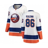 Women New York Islanders #86 Nikolay Kulemin Fanatics Branded White Away Breakaway NHL Jersey