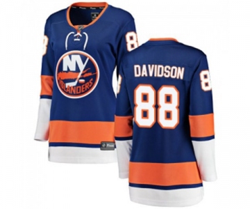 Women New York Islanders #88 Brandon Davidson Fanatics Branded Royal Blue Home Breakaway NHL Jersey