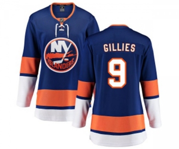 Women New York Islanders #9 Clark Gillies Fanatics Branded Royal Blue Home Breakaway NHL Jersey