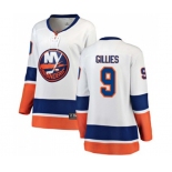 Women New York Islanders #9 Clark Gillies Fanatics Branded White Away Breakaway NHL Jersey