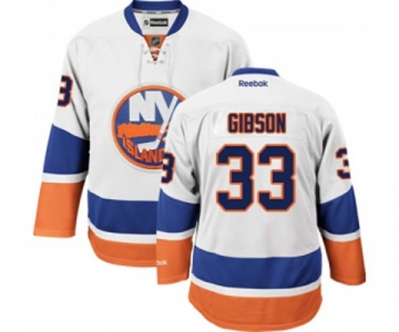 Women Reebok New York Islanders #33 Christopher Gibson Authentic White Away NHL Jersey