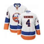 Women Reebok New York Islanders #4 Dennis Seidenberg Authentic White Away NHL Jersey