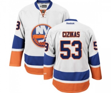 Women Reebok New York Islanders #53 Casey Cizikas Authentic White Away NHL Jersey