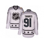 Women's Reebok New York Islanders #91 John Tavares Authentic White Metropolitan Division 2017 All-Star NHL Jersey