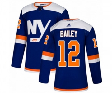 Youth Adidas New York Islanders #12 Josh Bailey Premier Blue Alternate NHL Jersey