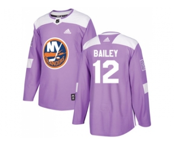 Youth Adidas New York Islanders #12 Josh Bailey Purple Authentic Fights Cancer Stitched NHL Jersey