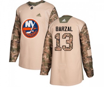 Youth Adidas New York Islanders #13 Mathew Barzal Authentic Camo Veterans Day Practice NHL Jersey