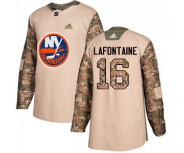 Youth Adidas New York Islanders #16 Pat LaFontaine Authentic Camo Veterans Day Practice NHL Jersey