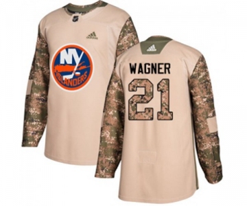 Youth Adidas New York Islanders #21 Chris Wagner Authentic Camo Veterans Day Practice NHL Jersey