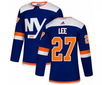 Youth Adidas New York Islanders #27 Anders Lee Authentic Blue Alternate NHL Jersey