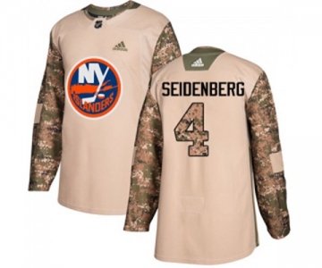 Youth Adidas New York Islanders #4 Dennis Seidenberg Authentic Camo Veterans Day Practice NHL Jersey