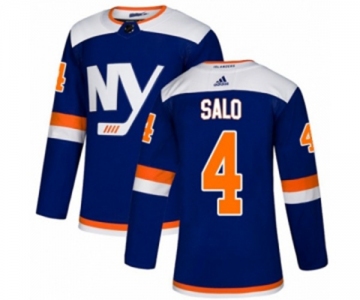 Youth Adidas New York Islanders #4 Robin Salo Authentic Blue Alternate NHL Jersey