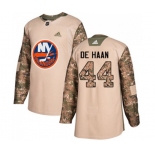 Youth Adidas New York Islanders #44 Calvin de Haan Authentic Camo Veterans Day Practice NHL Jersey