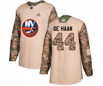 Youth Adidas New York Islanders #44 Calvin de Haan Authentic Camo Veterans Day Practice NHL Jersey