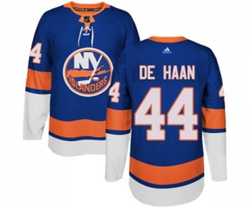 Youth Adidas New York Islanders #44 Calvin de Haan Authentic Royal Blue Home NHL Jersey