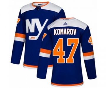 Youth Adidas New York Islanders #47 Leo Komarov Authentic Blue Alternate NHL Jersey