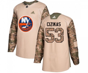 Youth Adidas New York Islanders #53 Casey Cizikas Authentic Camo Veterans Day Practice NHL Jersey