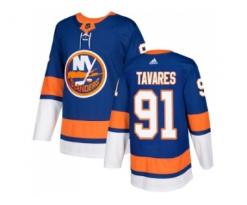 Youth Adidas New York Islanders #91 John Tavares Royal Blue Home Authentic Stitched NHL Jersey