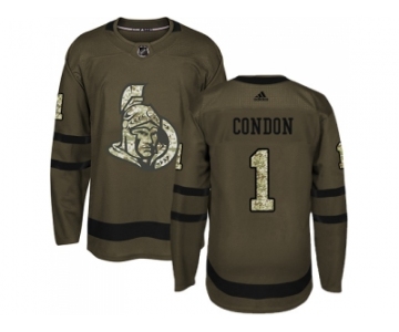 Youth Adidas Ottawa Senators #1 Mike Condon Green Salute to Service Stitched NHL Jersey