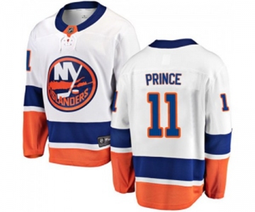 Youth New York Islanders #11 Shane Prince Fanatics Branded White Away Breakaway NHL Jersey