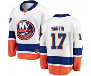 Youth New York Islanders #17 Matt Martin Fanatics Branded White Away Breakaway NHL Jersey