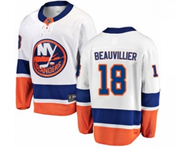 Youth New York Islanders #18 Anthony Beauvillier Fanatics Branded White Away Breakaway NHL Jersey