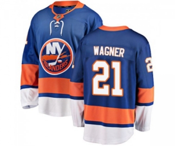 Youth New York Islanders #21 Chris Wagner Fanatics Branded Royal Blue Home Breakaway NHL Jersey