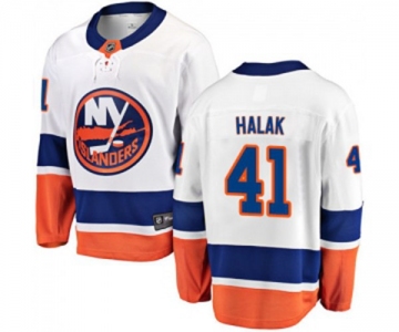 Youth New York Islanders #41 Jaroslav Halak Fanatics Branded White Away Breakaway NHL Jersey