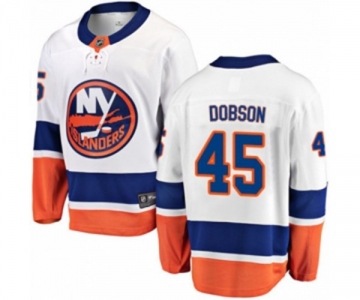 Youth New York Islanders #45 Noah Dobson Fanatics Branded White Away Breakaway NHL Jersey