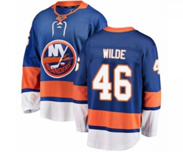 Youth New York Islanders #46 Bode Wilde Fanatics Branded Royal Blue Home Breakaway NHL Jersey