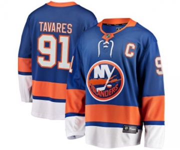 Youth New York Islanders #91 John Tavares Fanatics Branded Royal Blue Home Breakaway NHL Jersey