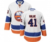 Youth Reebok New York Islanders #41 Jaroslav Halak Authentic White Away NHL Jersey