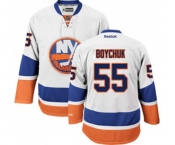 Youth Reebok New York Islanders #55 Johnny Boychuk Authentic White Away NHL Jersey