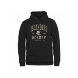 Men's New York Islanders Black Camo Stack Pullover Hoodie