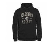 Men's New York Islanders Black Camo Stack Pullover Hoodie