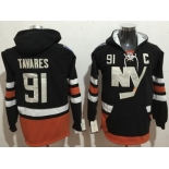 New York Islanders #91 John Tavares Dark Blue Name & Number Pullover NHL Hoodie