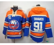 nhl jerseys new york Islanders #91 tavares blue-orange[pullover hooded sweatshirt]