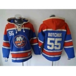 nhl jerseys new york islanders #55 boychuk blue-red[pullover hooded sweatshirt]