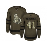 Adidas Ottawa Senators #41 Craig Anderson Green Salute to Service Stitched NHL Jersey