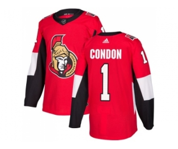 Men Adidas Ottawa Senators #1 Mike Condon Red Home Authentic Stitched NHL Jersey